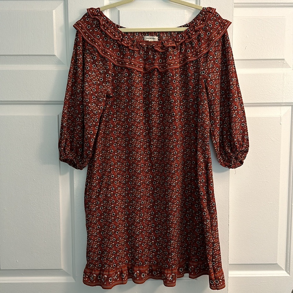 Max Studio Off the Shoulder Long Sleeve Dress Small